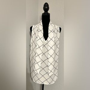 Jones New York Tie-Neck Sleeveless Blouse